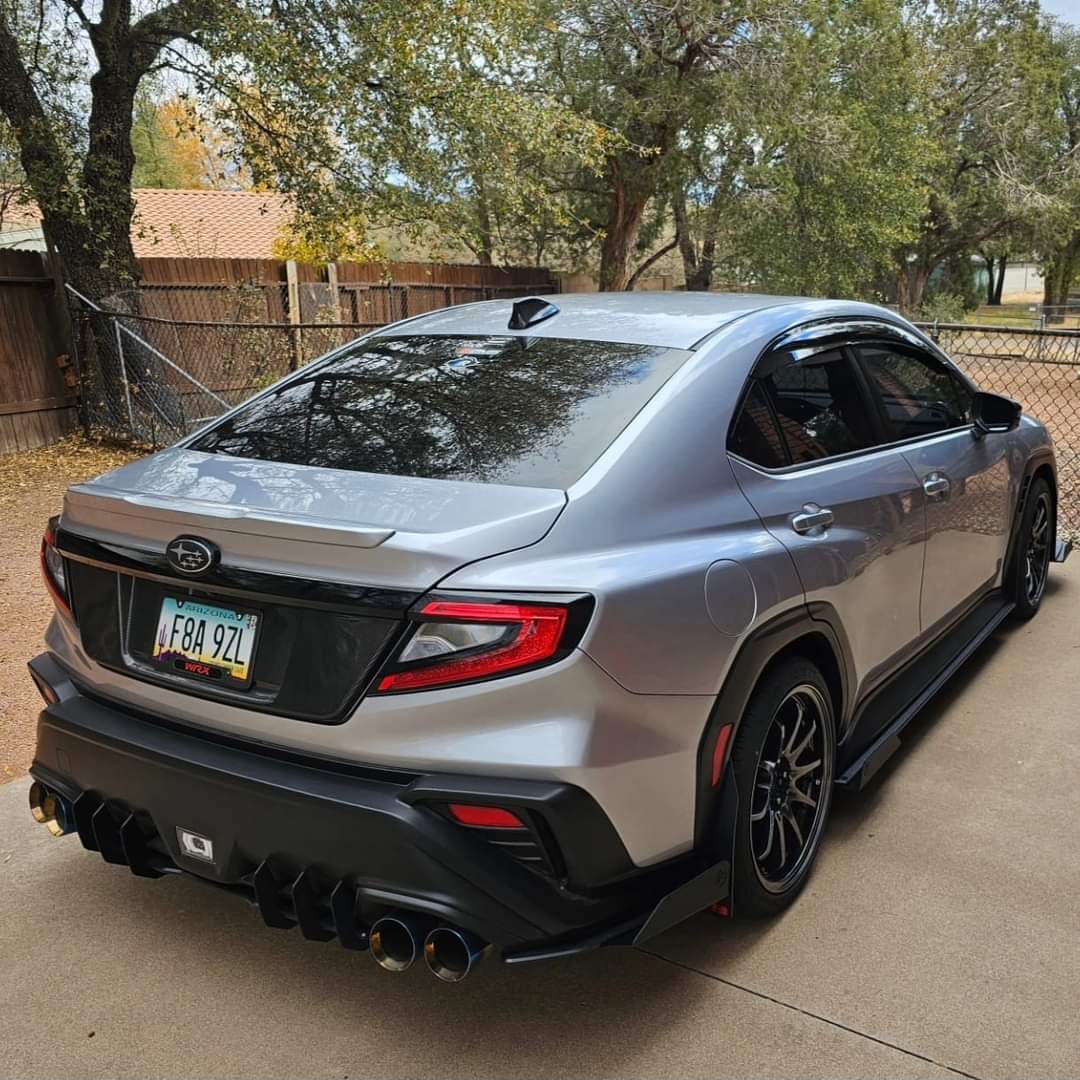 3" Dual Exit Quad Tip Catback, No Mufflers (2022+ WRX)
