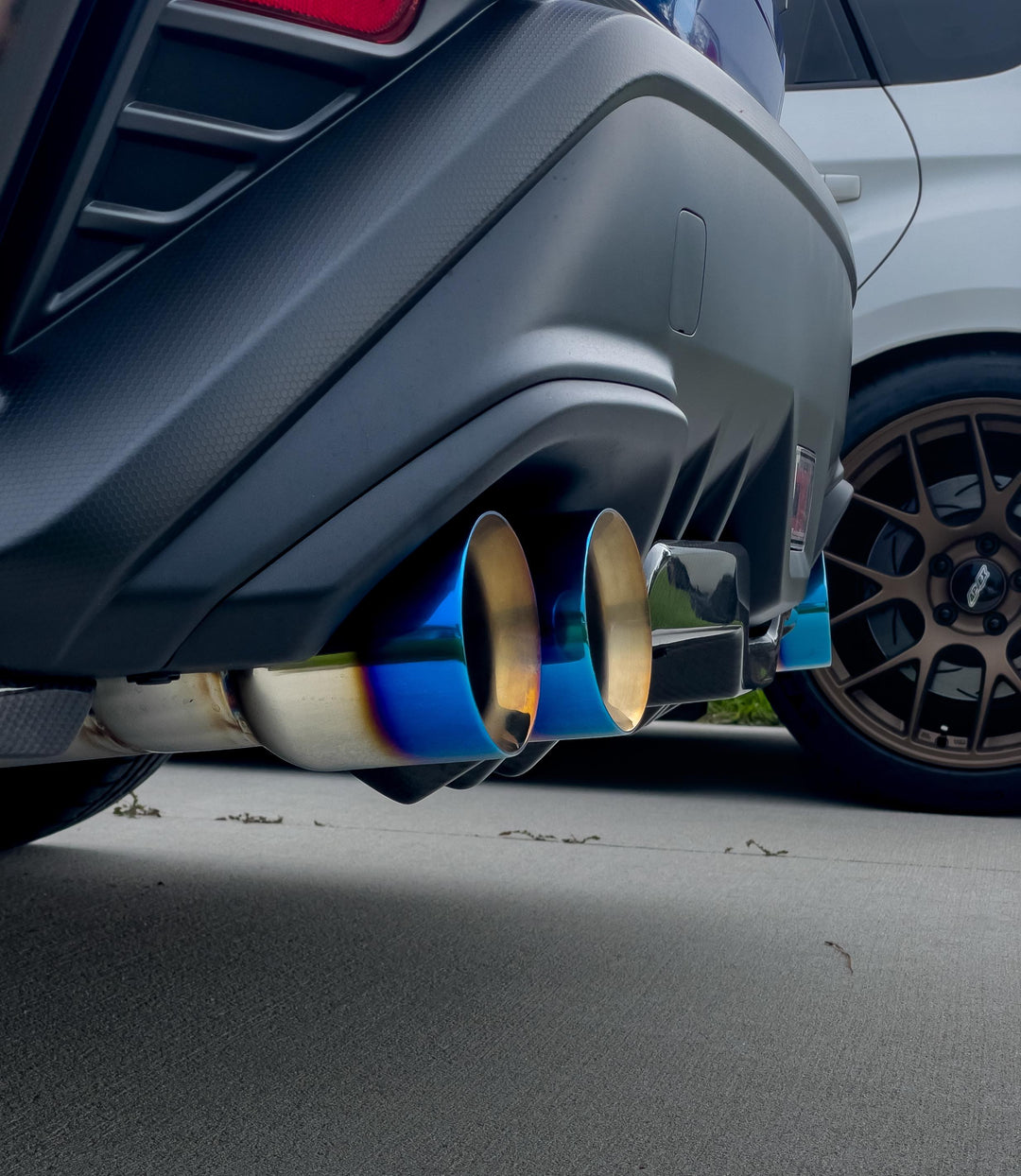 3" Dual Exit Quad Tip Catback, No Mufflers (2022+ WRX)