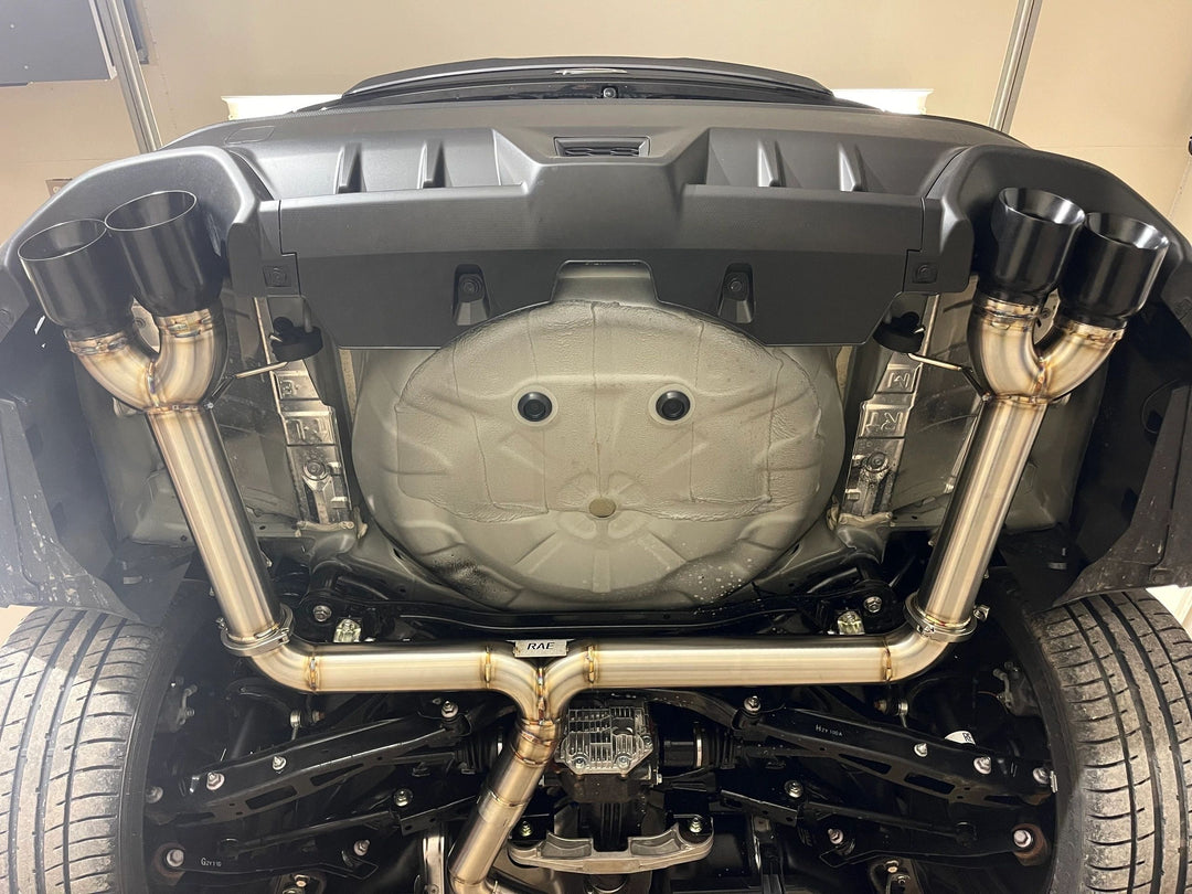 3" Dual Exit Quad Tip Catback, No Mufflers (2022+ WRX)