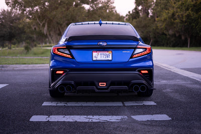 3" Dual Exit Quad Tip Catback, No Mufflers (2022+ WRX)