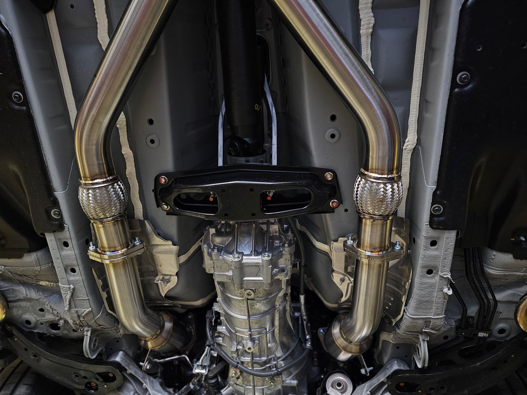 Rae-Motorsports Nissan Z 3" Dual Exit Catback (With Mufflers)