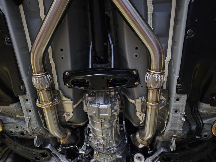 Rae-Motorsports Nissan Z 3" Dual Exit Catback (With Mufflers)