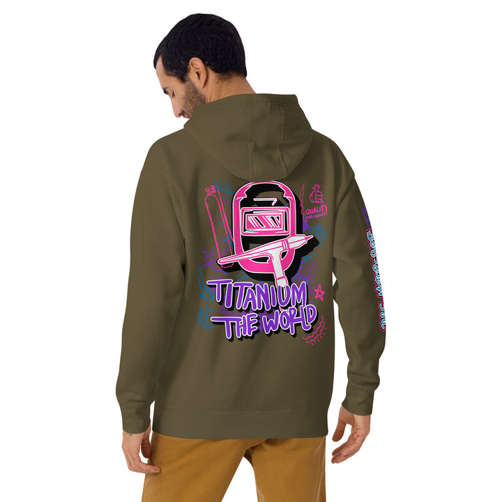 Rae-Motorsports Titanium The World Hoodie- Right Sleeve