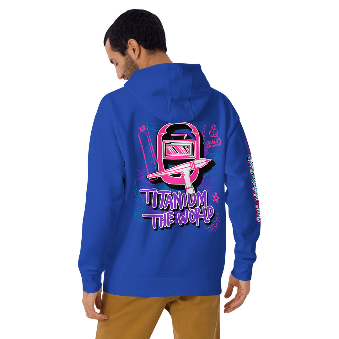 Rae-Motorsports Titanium The World Hoodie- Right Sleeve