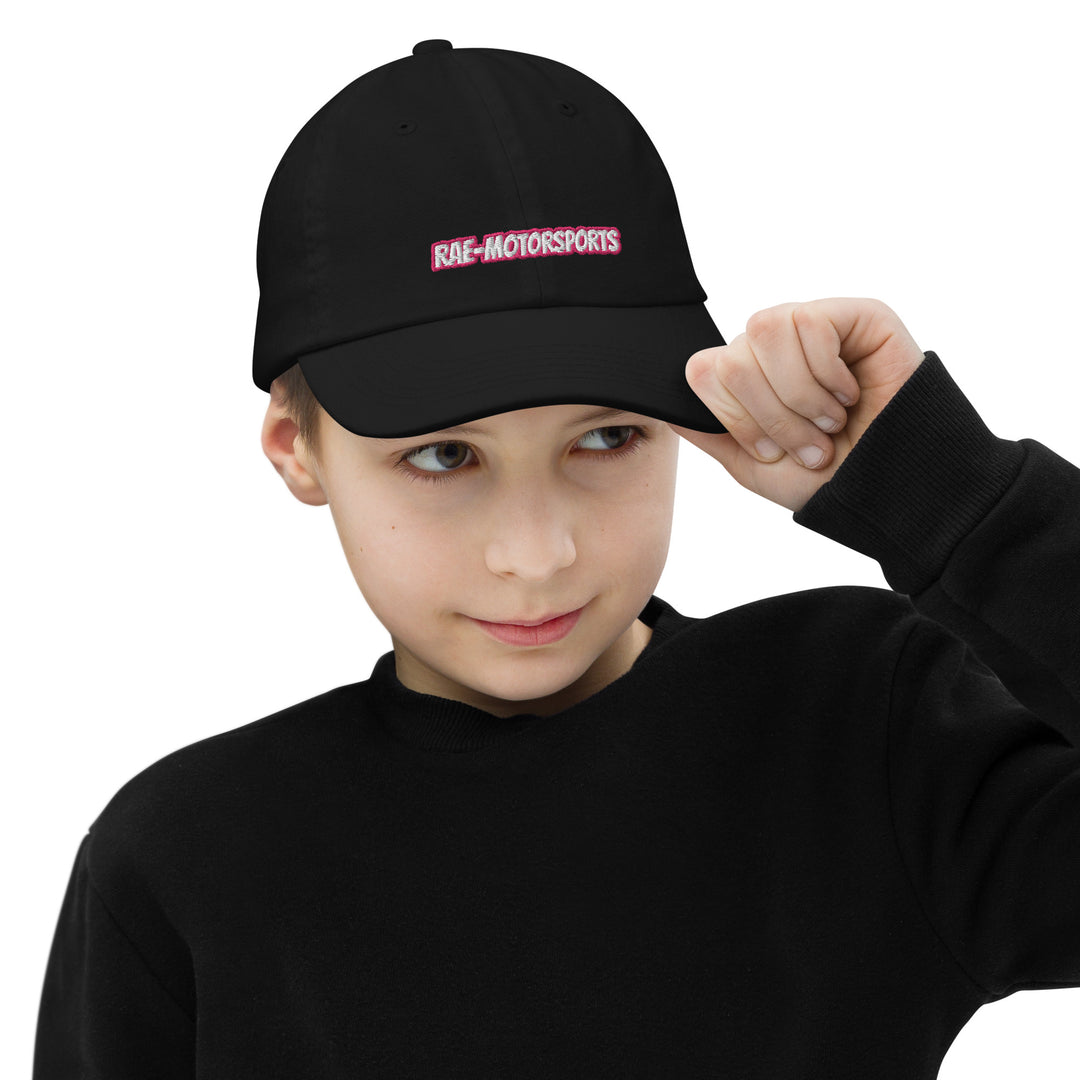 Rae-Moto Kids - Baseball Cap- Pink Writing