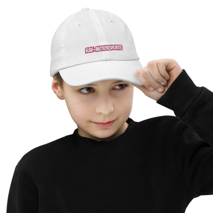 Rae-Moto Kids - Baseball Cap- Pink Writing